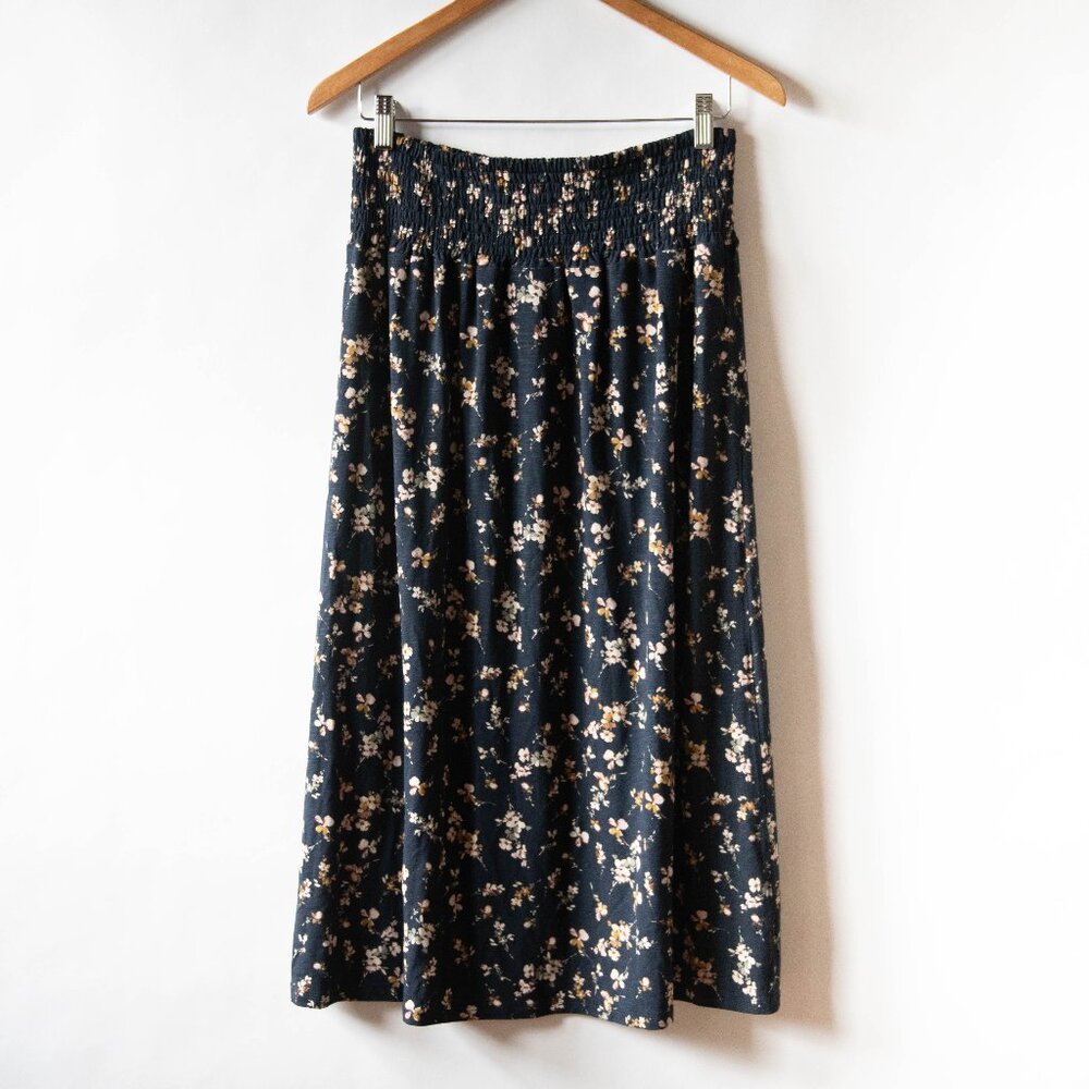 J. Jill Smocked Waist Floral Maxi Skirt - Picture 4 of 8